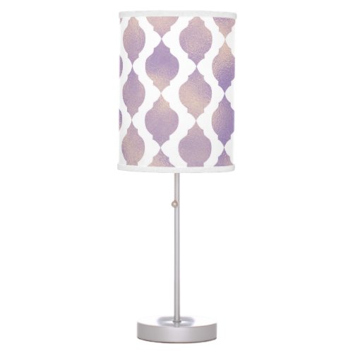 Purple Moroccan Chic Pretty Glam Pattern Table Lamp