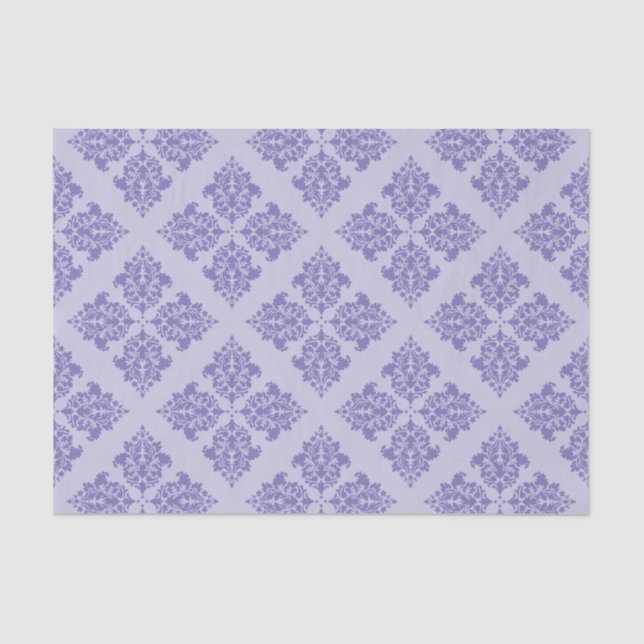 Purple Moroccan Damask Tissue Paper (Front)