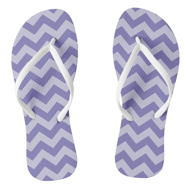 Purple Moroccan Moods Chevrons Flip Flops (Footbed)