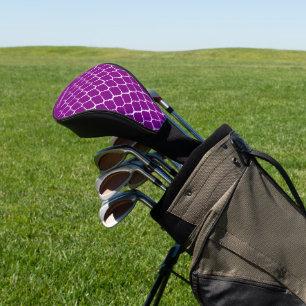 Purple Moroccan Pattern Design Golf Head Cover