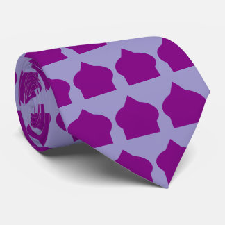 Purple Moroccan Pattern Design Neck Tie