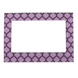 Purple Moroccan Pattern Magnet Picture Frame
