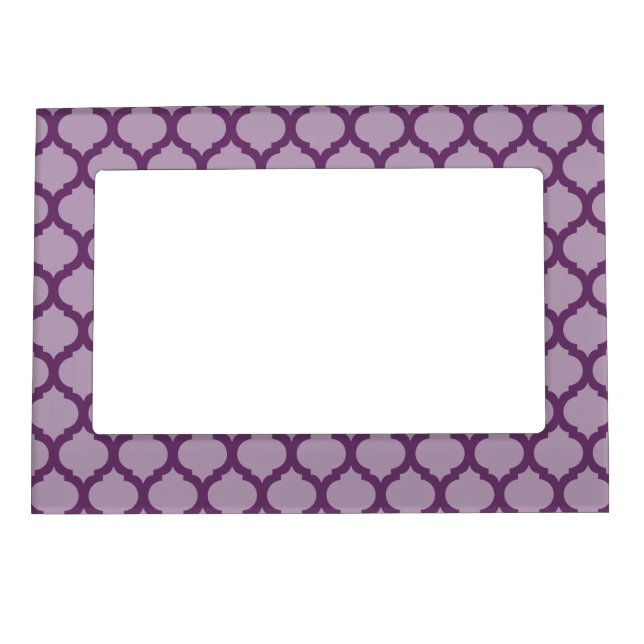 Purple Moroccan Pattern Magnet Picture Frame (Front)