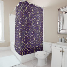 Purple Moroccan  Shower Curtain
