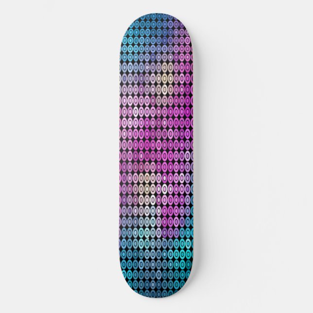 Purple Mosaic Skateboard Deck (Front)