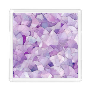Purple mother of pearl  acrylic tray