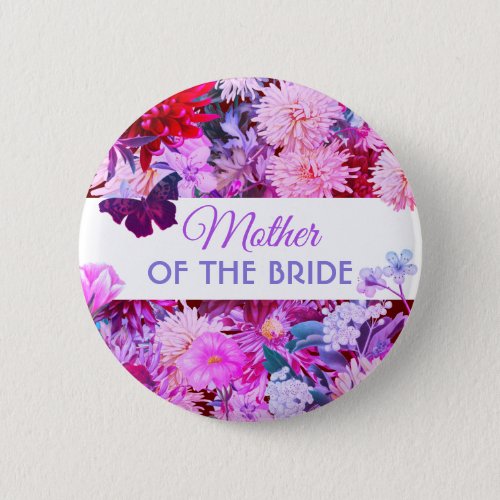 Purple Mother of the Bride Button