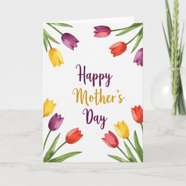 Purple Mothers Day Card (Front)