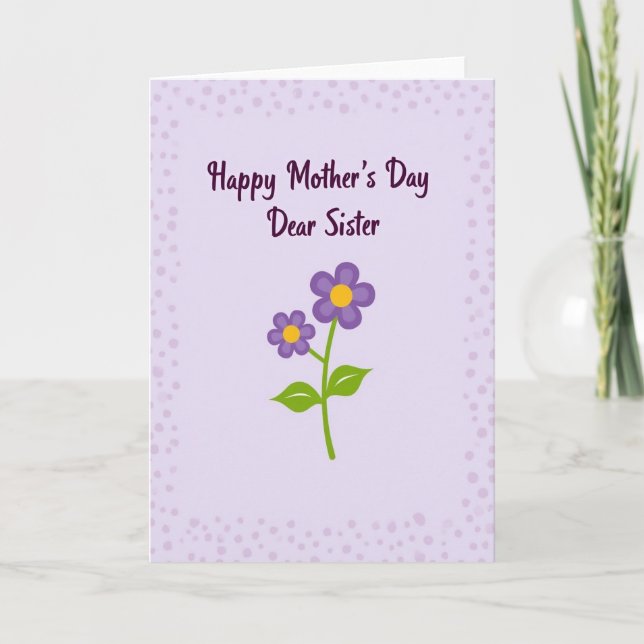 Purple Mothers Day Script Card (Front)