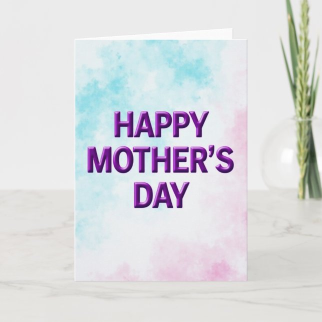 Purple Mothers Day Textures Card (Front)