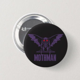 Purple Mothman figurine Button