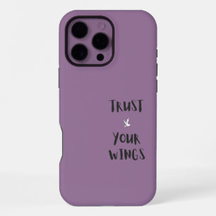 Purple motivation positive quote affirmations iPhone 16 pro max case