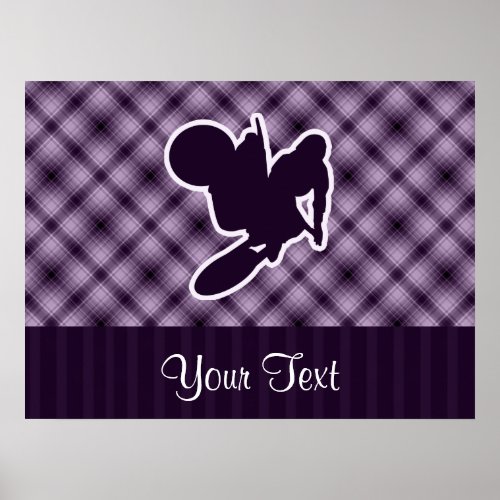 Purple Motocross Whip Poster