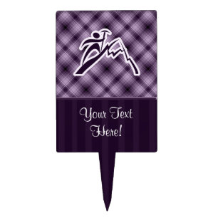 Purple Mountain Climbing Cake Topper