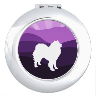 Purple Mountain  Compact Mirror Samoyed