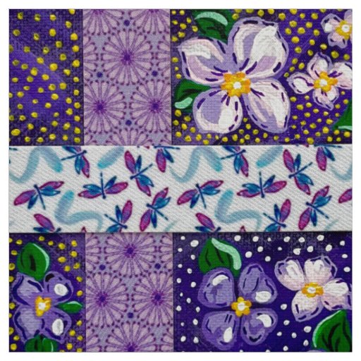 Purple Mountain Flowers Fabric