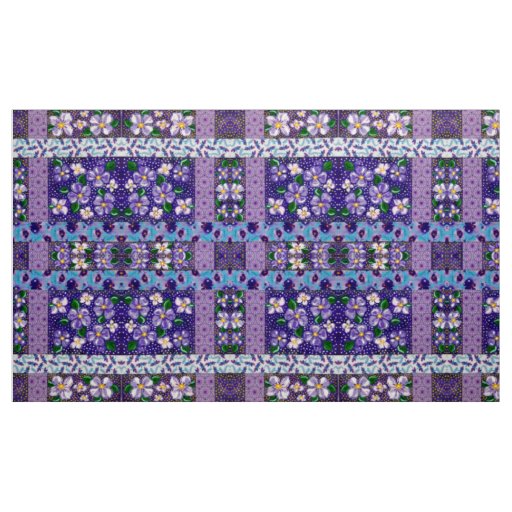 Purple Mountain Flowers Fabric