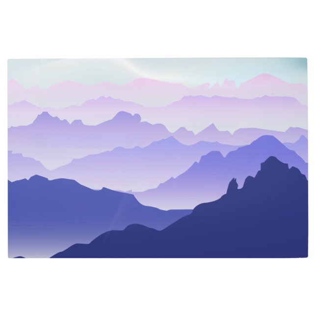 Purple Mountain Magesties Metal Wall Art (Front)