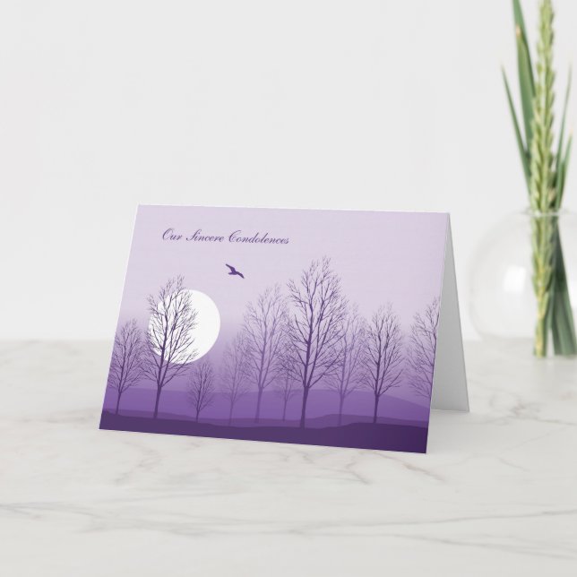 Purple Mountain Sunset, Condolences from Group Card (Front)
