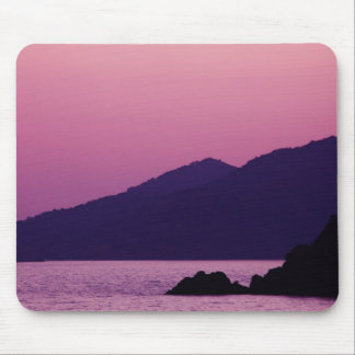 purple mountain sunset mousepad