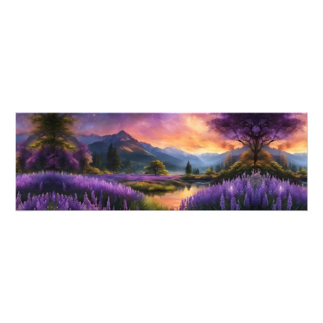 Purple Mountain Valley Sunrise  Photo Print (Front)