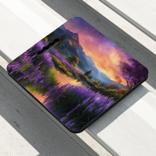 Purple Mountain Valley Sunrise  Seat Cushion