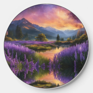 Purple Mountain Valley Sunrise Wireless Charger