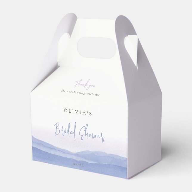 Purple Mountains Bridal Shower Favor Boxes (Front Side)
