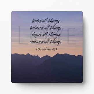 Purple Mountains Christian Home Decor Plaque