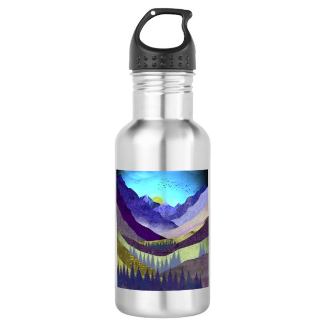 Purple Mountains Majesty Stainless Steel Water Bottle (Front)