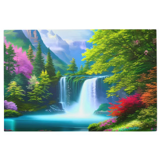 Purple Mountains, vibrant landscape  Metal Print