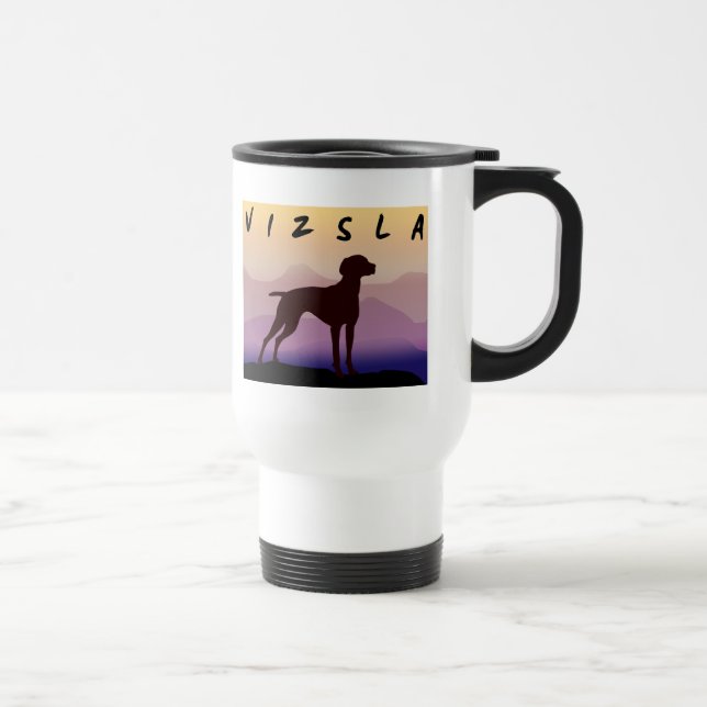 Purple Mountains Vizsla Travel Mug (Right)