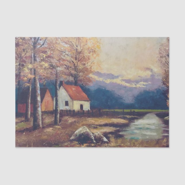 Purple Mountains Watercolor Tissue Paper (Front)