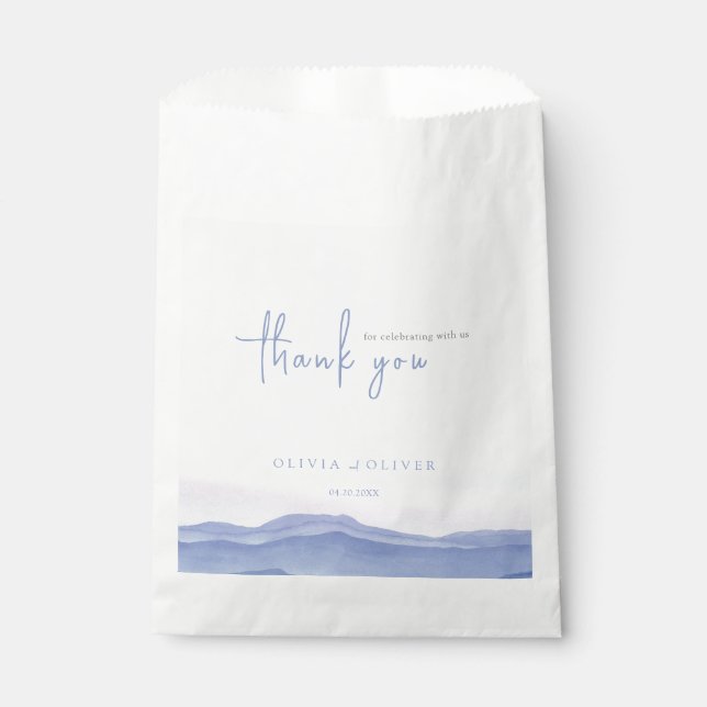 Purple Mountains Wedding Favor Bag (Front)