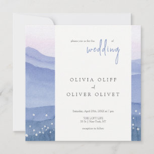 Purple Mountains Wedding Invitation