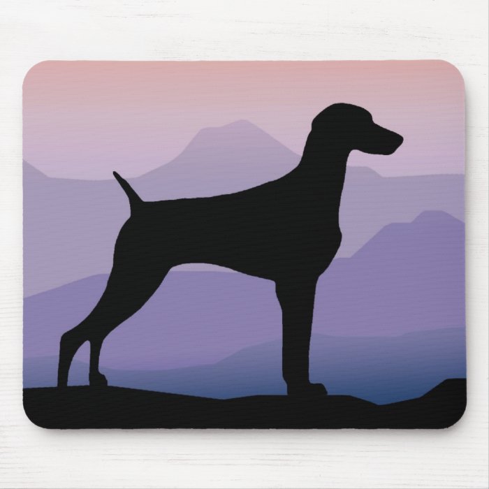 Purple Mountains Weimaraner Mouse Pads