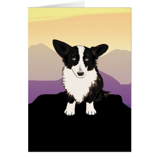 Purple Mountains Welsh Corgi Cards (Front)