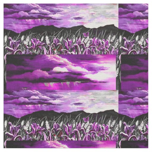 Purple Mountains with Iris Fabric