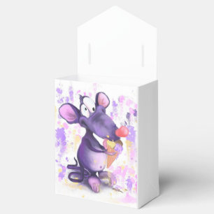 Purple Mouse Eat Ice Cream Funny Gift Box