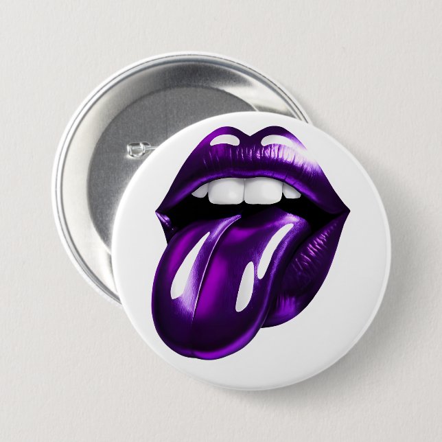 Purple mouth button (Front & Back)