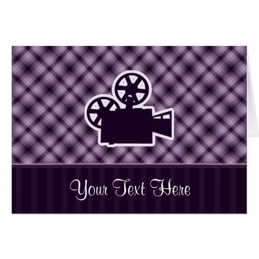 Purple Movie Camera Cards (Front Horizontal)