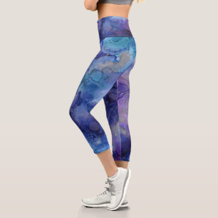 Purple MultiColor Capri Leggings