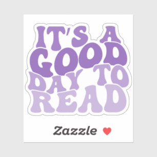 Purple Multicolored It's A Good Day To Read Vinyl Sticker