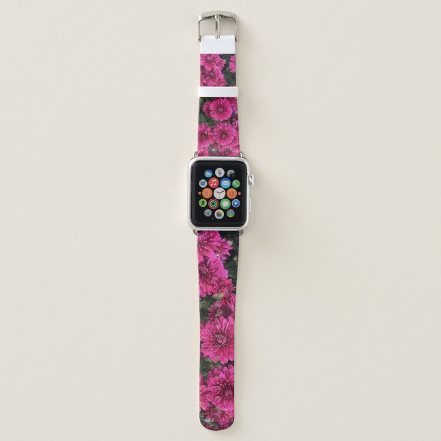 Purple Mums Apple Watch Band (Front)