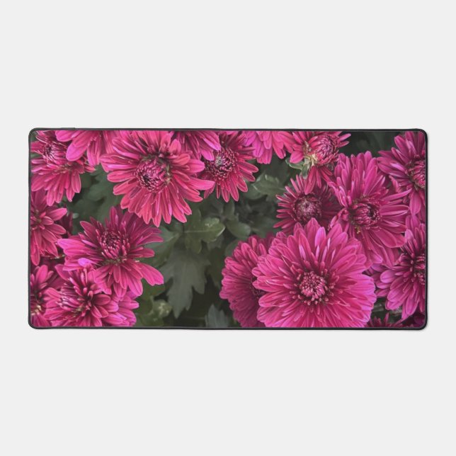 Purple Mums Desk Mat (Front)