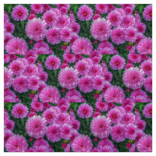 Purple Mums Fabric