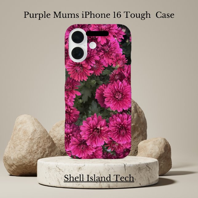 Purple Mums iPhone 16 Case (Creator Uploaded)