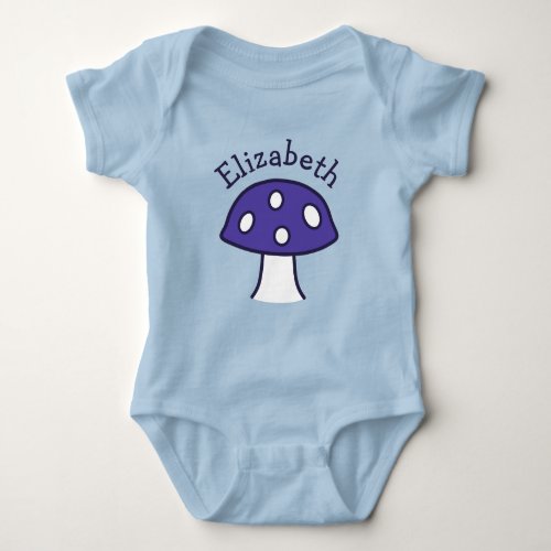 Purple Mushroom Baby Bodysuit