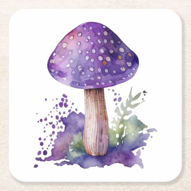 Purple Mushroom Coaster (Front)