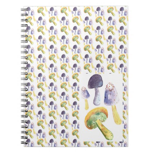 Purple mushroom medley notebook